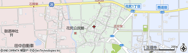 兵庫県三木市別所町花尻周辺の地図