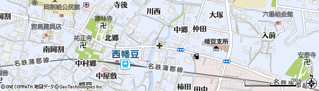 愛知県西尾市西幡豆町中郷1周辺の地図