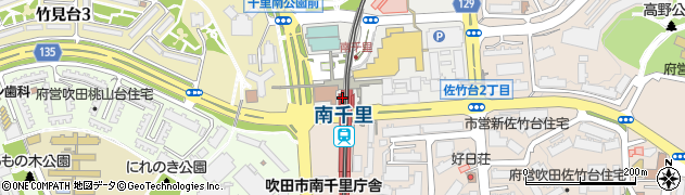 ローソンＨＡ阪急南千里店周辺の地図