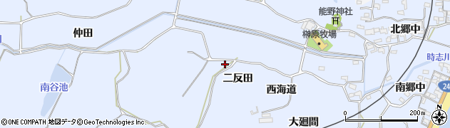 愛知県知多郡美浜町時志二反田周辺の地図