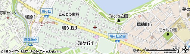 兵庫県伊丹市瑞ケ丘周辺の地図