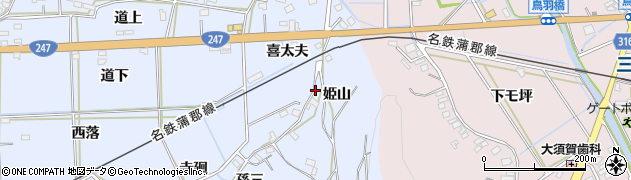 愛知県西尾市吉良町乙川姫山12周辺の地図