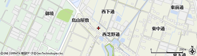 愛知県西尾市一色町酒手島西芝野通10周辺の地図