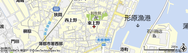 愛知県蒲郡市形原町東上野41周辺の地図