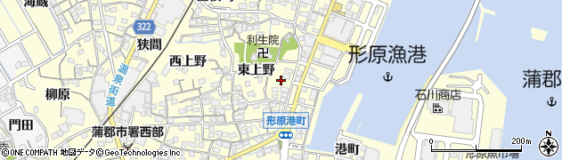 愛知県蒲郡市形原町東上野28周辺の地図