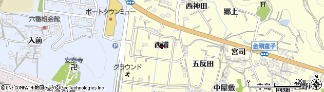 愛知県西尾市東幡豆町西浦周辺の地図