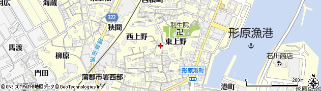 愛知県蒲郡市形原町東上野73周辺の地図