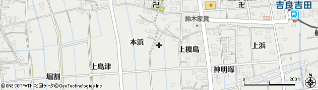愛知県西尾市吉良町吉田周辺の地図
