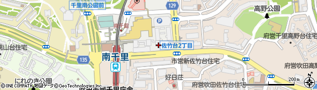 池田泉州銀行佐井寺出張所周辺の地図