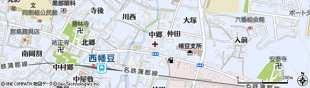 愛知県西尾市西幡豆町中郷7周辺の地図