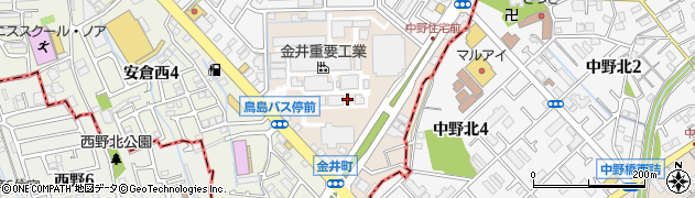 兵庫県宝塚市金井町周辺の地図