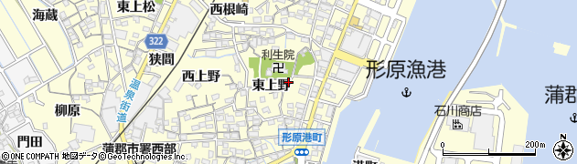 愛知県蒲郡市形原町東上野27周辺の地図