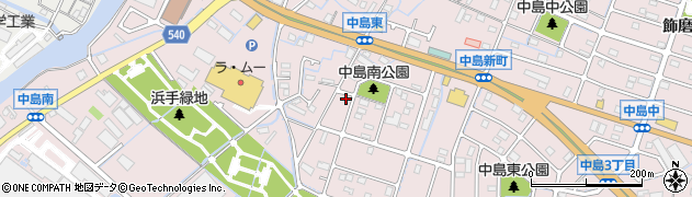 兵庫県姫路市飾磨区中島578周辺の地図