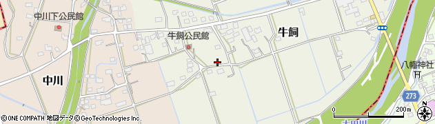 静岡県森町（周智郡）牛飼周辺の地図