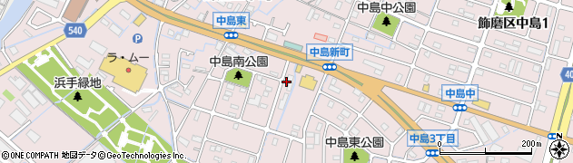兵庫県姫路市飾磨区中島3126周辺の地図