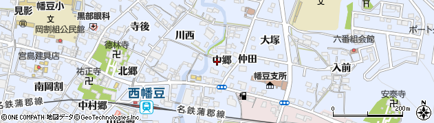 愛知県西尾市西幡豆町中郷11周辺の地図