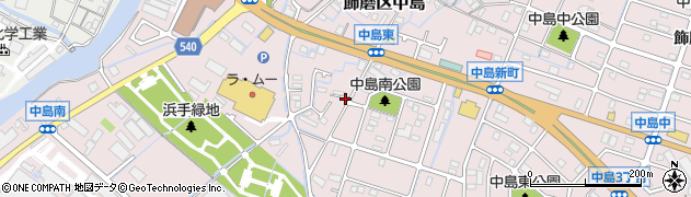 兵庫県姫路市飾磨区中島566周辺の地図
