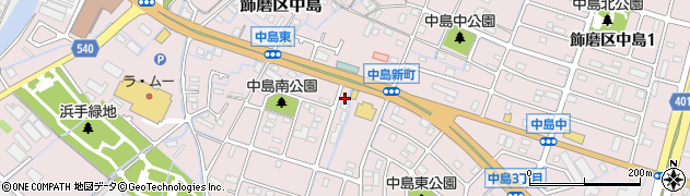 兵庫県姫路市飾磨区中島3128周辺の地図
