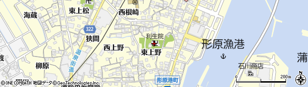 愛知県蒲郡市形原町東上野7周辺の地図