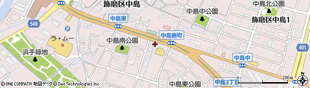 兵庫県姫路市飾磨区中島481周辺の地図