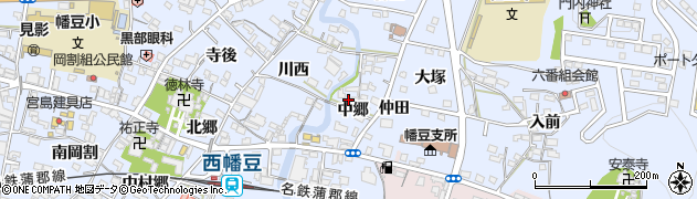 愛知県西尾市西幡豆町中郷16周辺の地図