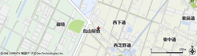 愛知県西尾市一色町酒手島西芝野通2周辺の地図