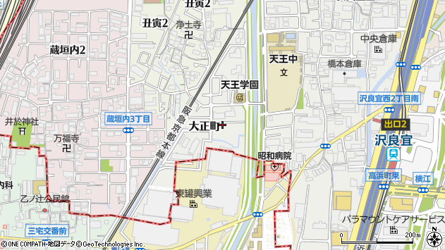 〒567-0867 大阪府茨木市大正町の地図