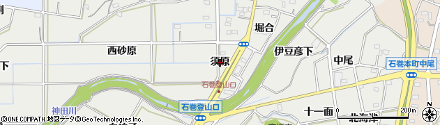 愛知県豊橋市石巻本町（須原）周辺の地図