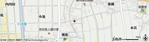 愛知県西尾市吉良町吉田堀割2周辺の地図