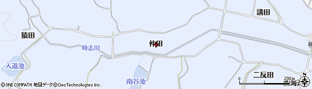 愛知県美浜町（知多郡）時志（仲田）周辺の地図