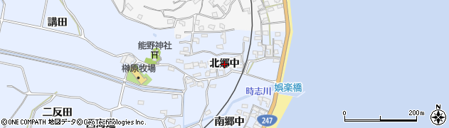 愛知県美浜町（知多郡）時志（北郷中）周辺の地図