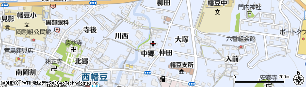愛知県西尾市西幡豆町中郷21周辺の地図