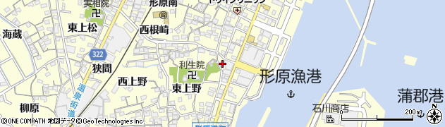 愛知県蒲郡市形原町東上野3周辺の地図