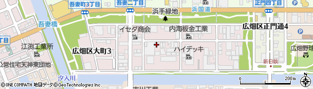 兵庫県姫路市広畑区大町周辺の地図