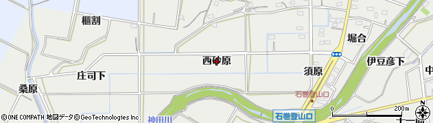 愛知県豊橋市石巻本町（西砂原）周辺の地図