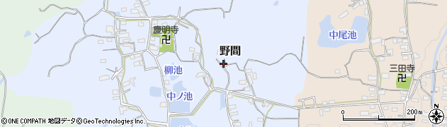 三重県伊賀市野間周辺の地図