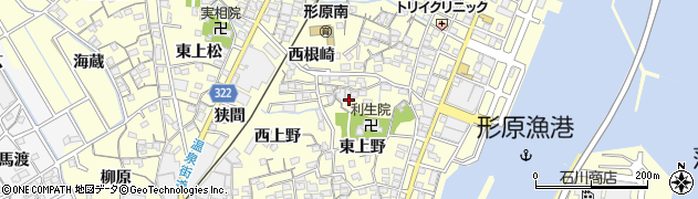 愛知県蒲郡市形原町東上野17周辺の地図