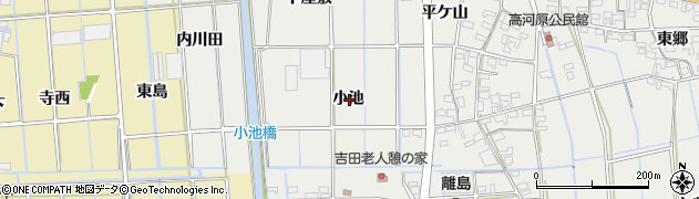 愛知県西尾市吉良町吉田小池周辺の地図