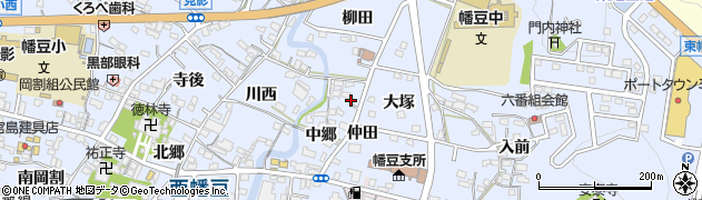 愛知県西尾市西幡豆町中郷30周辺の地図