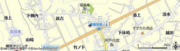 愛知県西尾市東幡豆町根ノ上周辺の地図