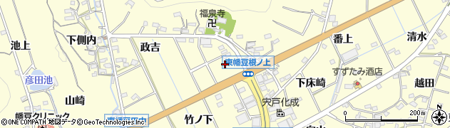 愛知県西尾市東幡豆町（根ノ上）周辺の地図