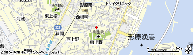 愛知県蒲郡市形原町東上野15周辺の地図