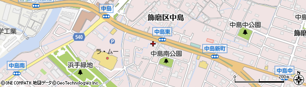 兵庫県姫路市飾磨区中島603周辺の地図