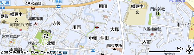 愛知県西尾市西幡豆町中郷31周辺の地図
