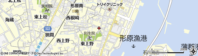 愛知県蒲郡市形原町東上野12周辺の地図