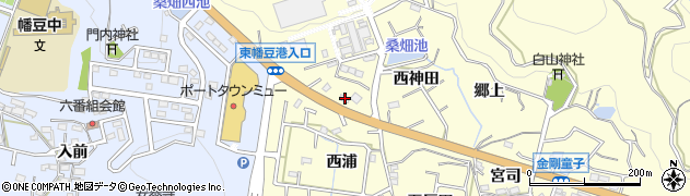 愛知県西尾市東幡豆町西浦62周辺の地図