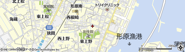 愛知県蒲郡市形原町東上野13周辺の地図