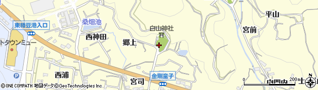 愛知県西尾市東幡豆町（桑畑山）周辺の地図