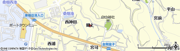 愛知県西尾市東幡豆町（郷上）周辺の地図