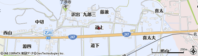 愛知県西尾市吉良町乙川（道上）周辺の地図